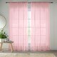 image 1 of Pair of Crystal Pink Plain Voile Panels 122 cm (48 inch) Rod Pocket Panels for Bedroom and Living Room