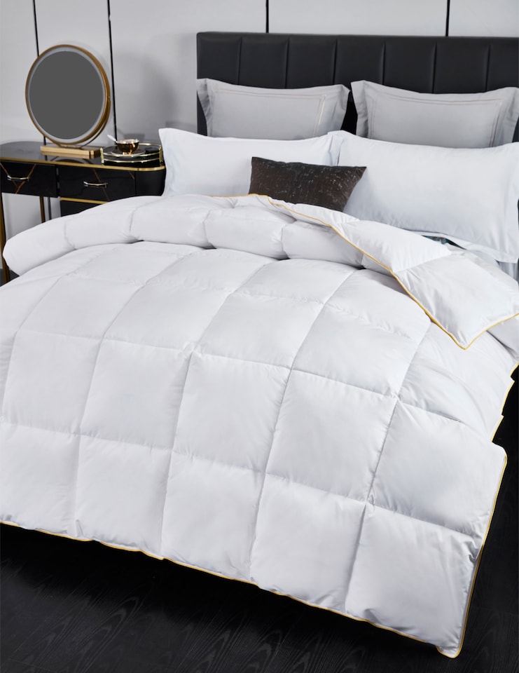 image 1 of Ezysleep 13.5tog Premium Goose Feather and Down Duvet  - High-Quality Filling | White | White