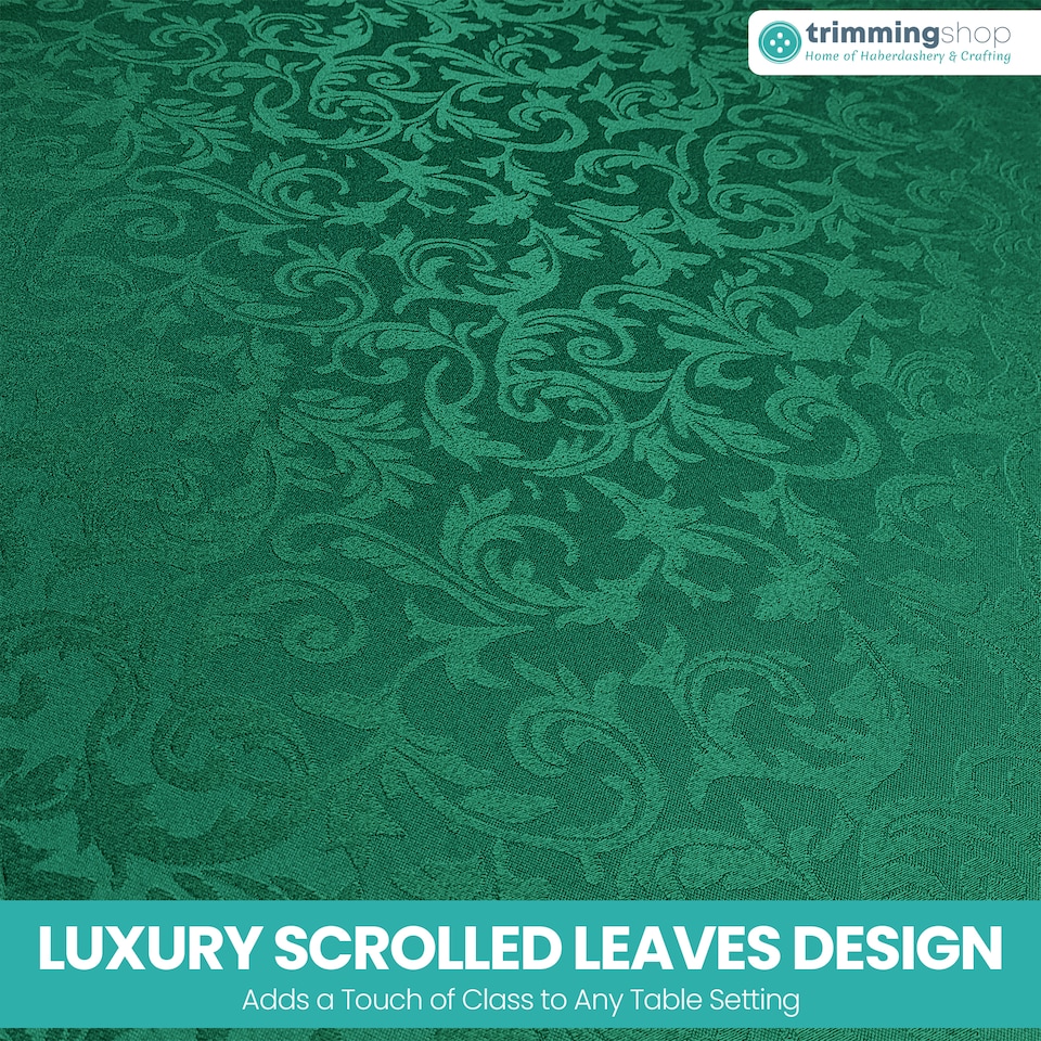 image 1 of Round Damask Table Cloth, Circular Linen Table Cover - 90 Inch
