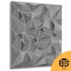 image 8 of NOVECRAFTO Diamond Effect 3D Wall Panels – 6 Sheets Covering 1.5 sqm (16.15 sqft) – Matte Interior PVC Cladding Tiles – 19.6"x19.6" Diamond Design Silver Grey