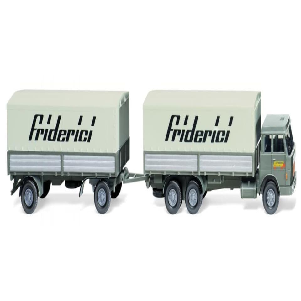 Wiking Hanomag Henschel Flatbed Road Train Friderici 1969-70
