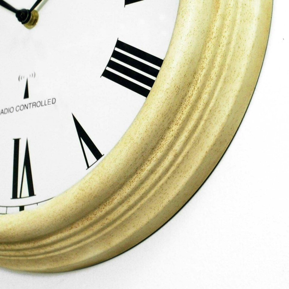 image 1 of Primrose Outdoor Garden Wall Clock Perfect Time Radio Controlled 38cm Diameter