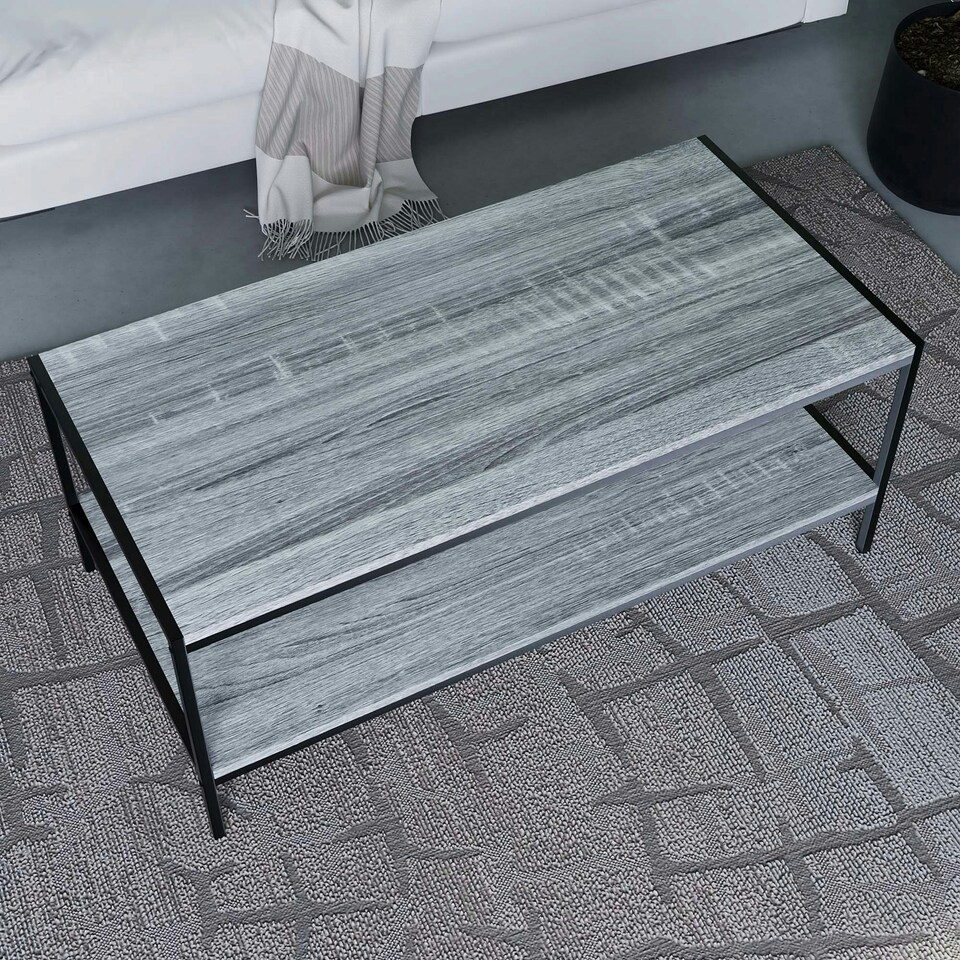 image 1 of Vida Designs Brooklyn Coffee Table Industrial Side Living Room Table, Grey