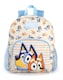 image 1 of Bluey Kids Backpack | Unisex Rucksack with Bluey & Bingo Character All Over Print in Beige | Childrens Mini Bag with Adjustable Straps and Mesh Water Bottle Pockets | TV Series Character Merchandise | Multi | Multicoloured
