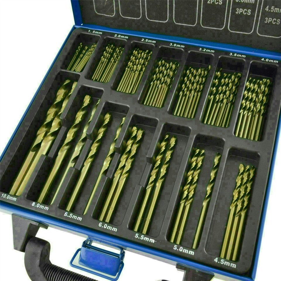 image 1 of 99pc Cobalt M35 Drills Metric For Stainless Steel HSS-CO 135 Deg 1.5-10mm TE851