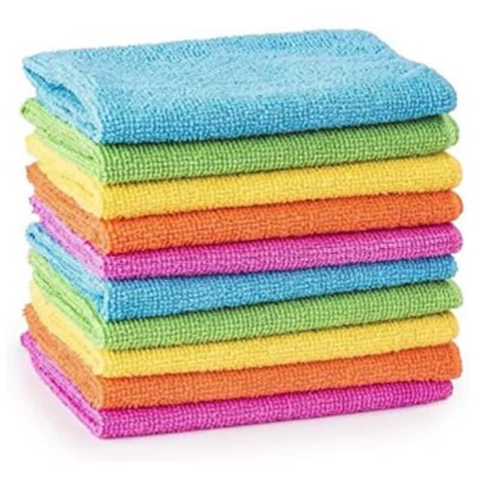 image 1 of Clean and Shine Rainbow Microfibre Cloths Pack Of 10