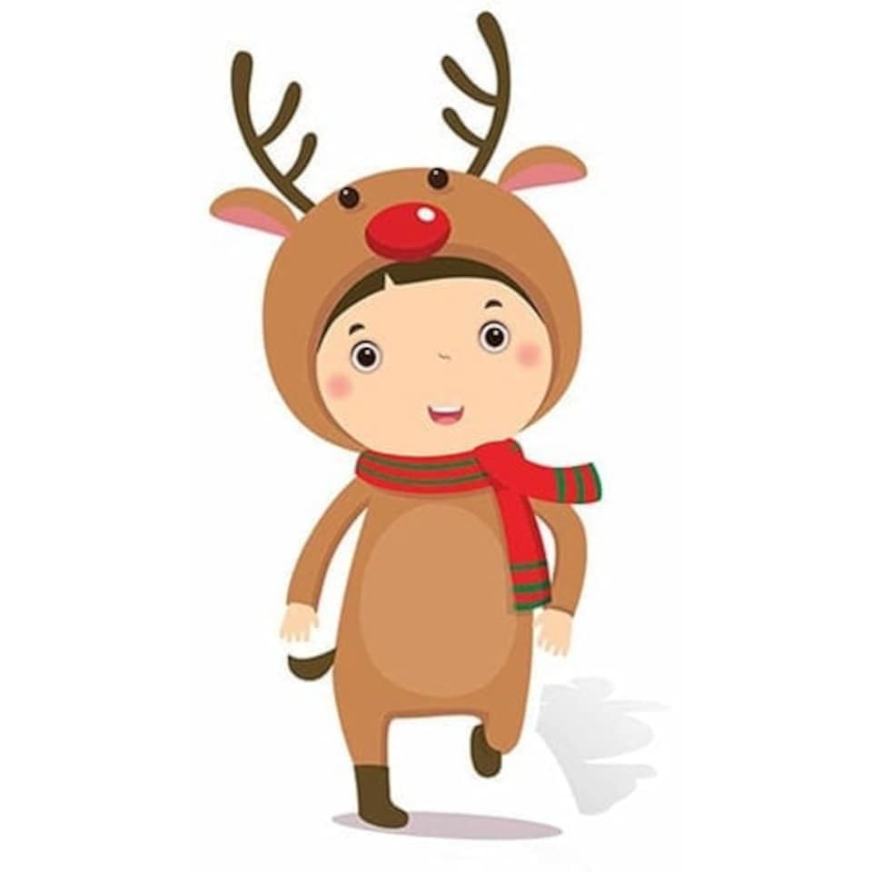 Christmas Reindeer Star Mini Cardboard Cutout 92cm