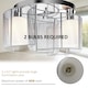 image 5 of HOMCOM Semi-Flush Mount Ceiling Light w/ Metal Base for Living Room Dining Room