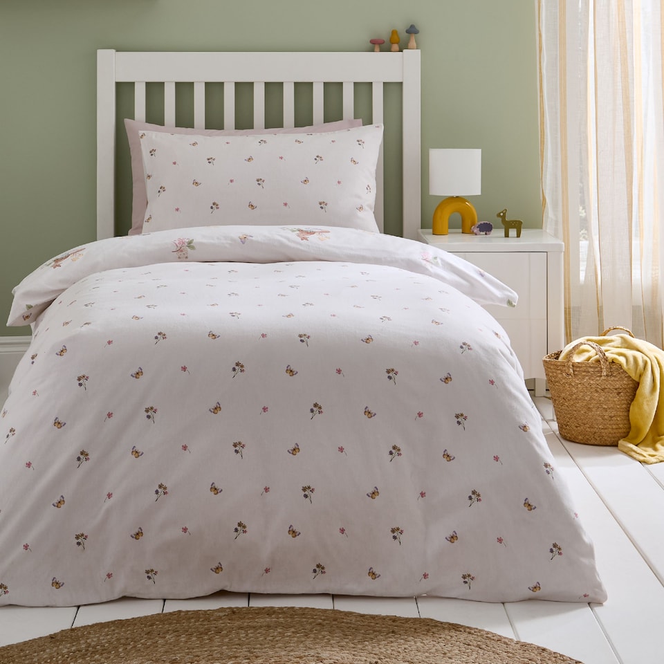 image 1 of Catherine Lansfield Brushed Forest Friends Reversible Duvet Cover Set
