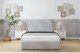 image 1 of Sloomy Belvoir Silver Naples Bed Frame With Mattress With 45" Upholstered Headboard 4'6 Double