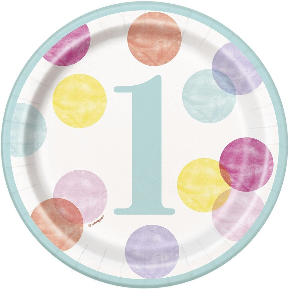 8 PINK DOTS 1BD 7" PLATE - UNIQUE