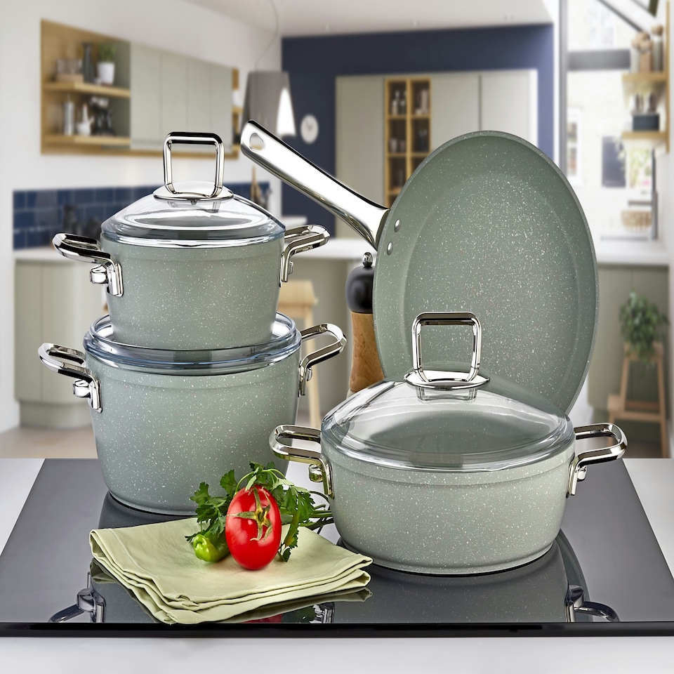 image 1 of Artemis Collection 7-Piece Non-Stick Granite Cookware Set