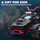 image 9 of AIYAPLAY Kids Electric Ride On Car, 12V Battery Powered Ride On ATV with MP3 Player, Horn, 2 Speeds, LED Lights, 3 Wheeler Electric Vehicle Toy Car for Boys & Girls Ages 3-8 | Black