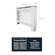 image 2 of JSH Radiator Cover Vertical White Slat Wood MDF - Medium 112cm (W) x 81.5cm (H) x 19cm (D) | White