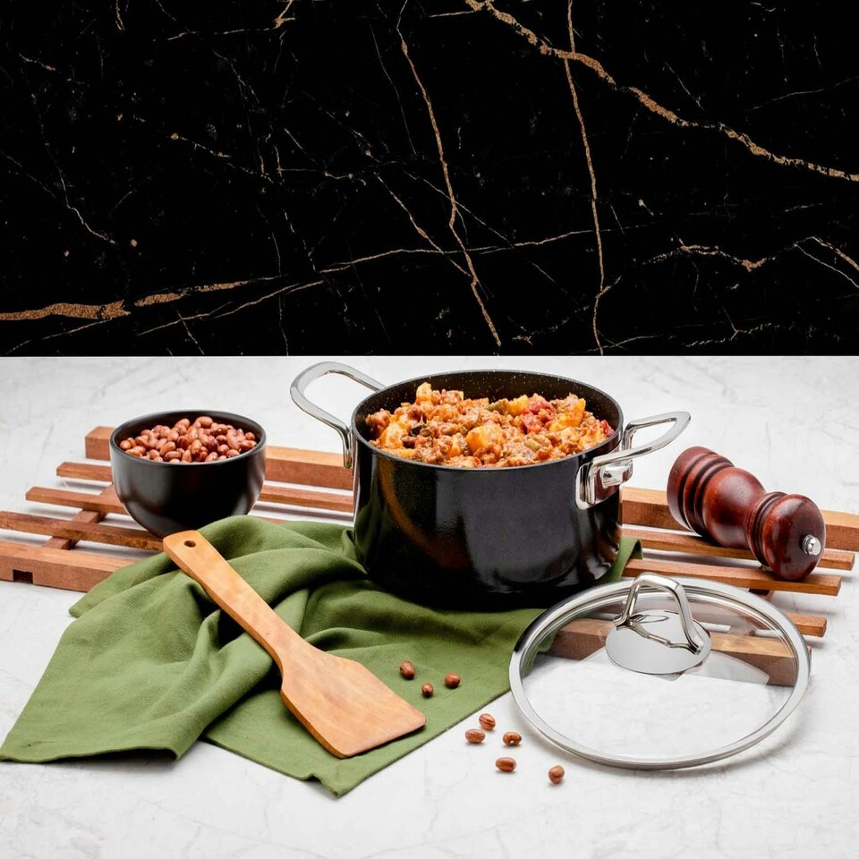 image 1 of Zest Gusto Collection Non-Stick Granite Casserole - 22 cm Casserole (3.5 Lt)