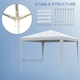 image 7 of Outsunny Garden Gazebo Marquee Party Tent Wedding Canopy Patio White 2.7 x 2.7m