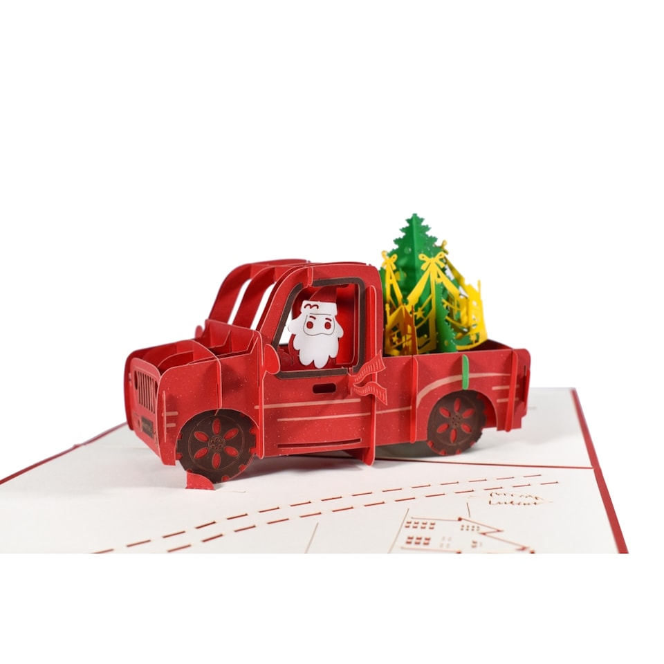 image 1 of Tree Delivery Festive Truck 3D Pop Up Christmas Card