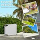 image 4 of Outsunny Folding Sun Lounger Set of 2 w/ Sunshade Adjustable Backrest Light Grey