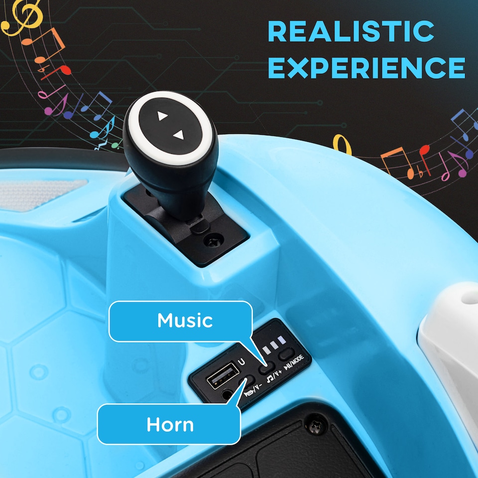 image 1 of AIYAPLAY 360° Rotation 12V Kids Bumper Car w/ Remote Control | Blue