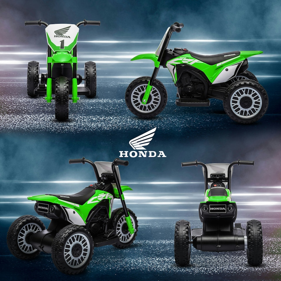 image 1 of HOMCOM Honda CRF450RL Licensed 6V Kids Electric Motorbike w/ Horn - Green