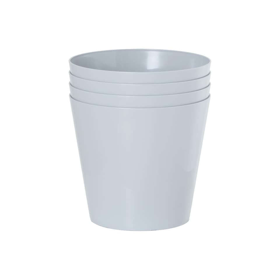 image 1 of Studio 4x 26cm Round Plastic Planter Grey