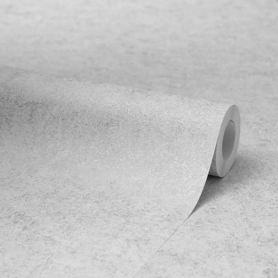 image 1 of Dolomite Metallic Wallpaper in Silver Silver