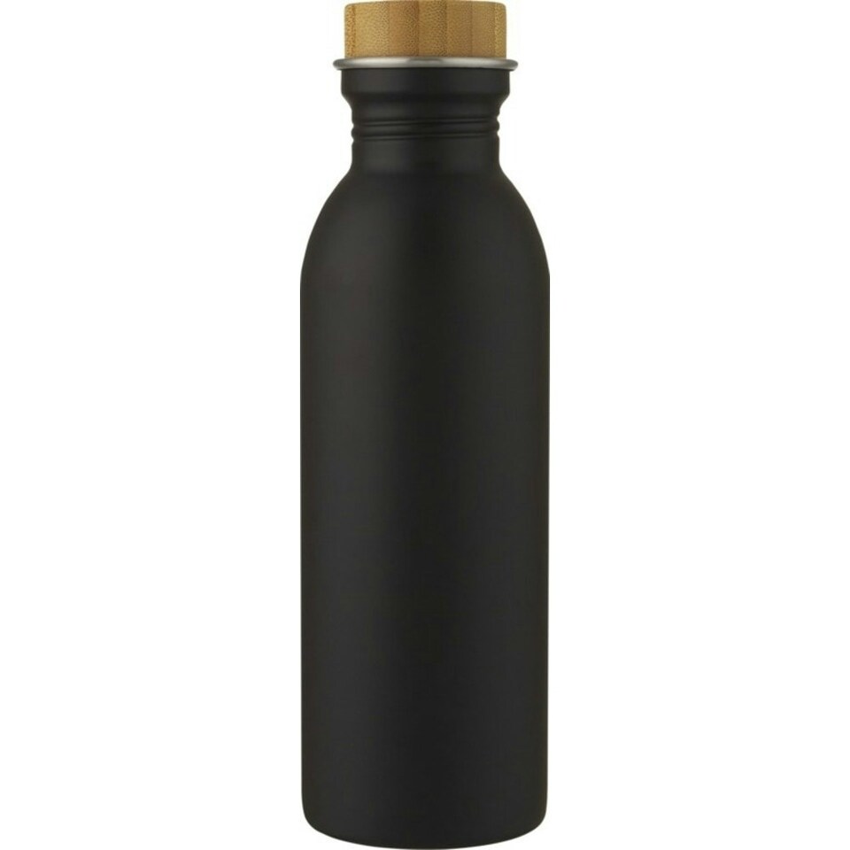 image 1 of Green Concept Kalix Stainless Steel 650ml Sports Bottle - Solid Black - One Size