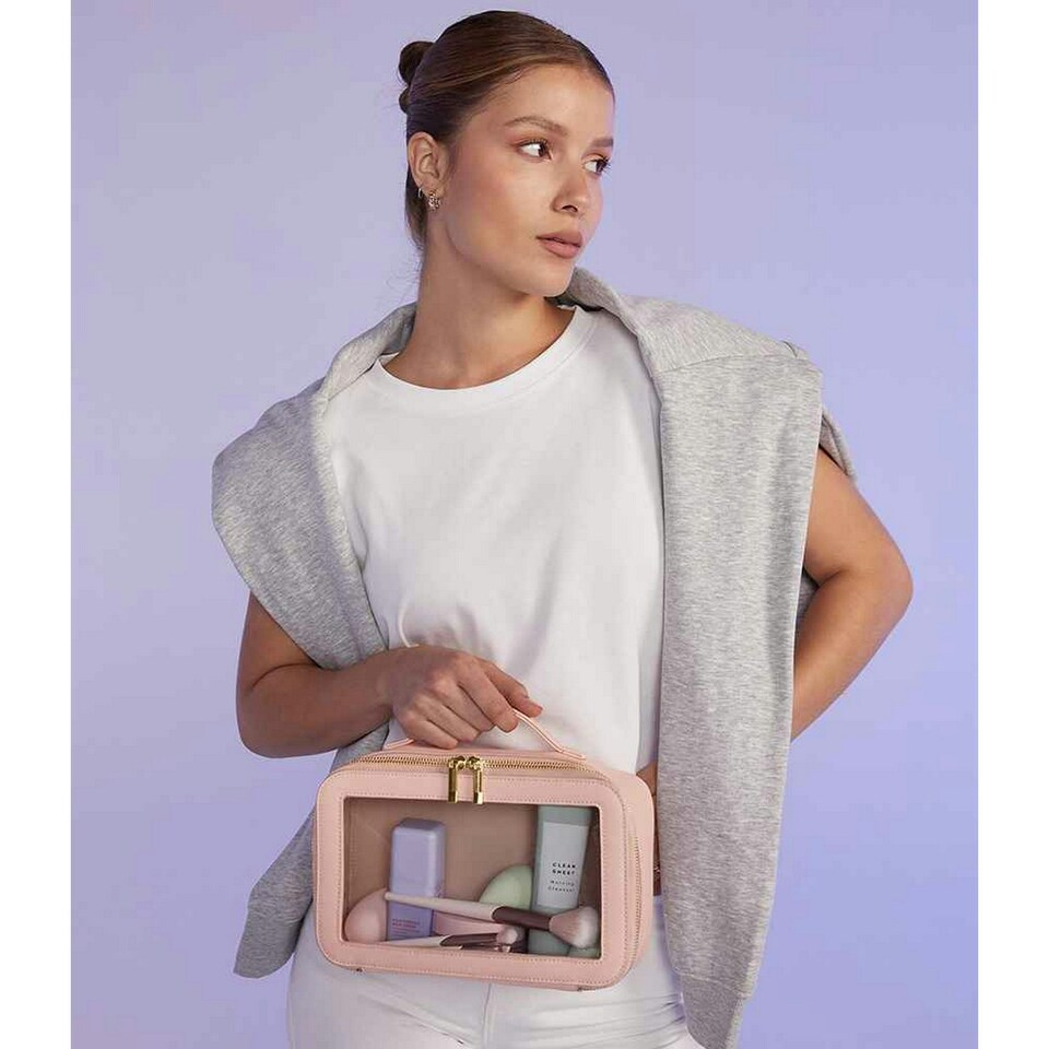 image 1 of Bagbase Boutique Clear Toiletry Bag - Soft Pink - One Size