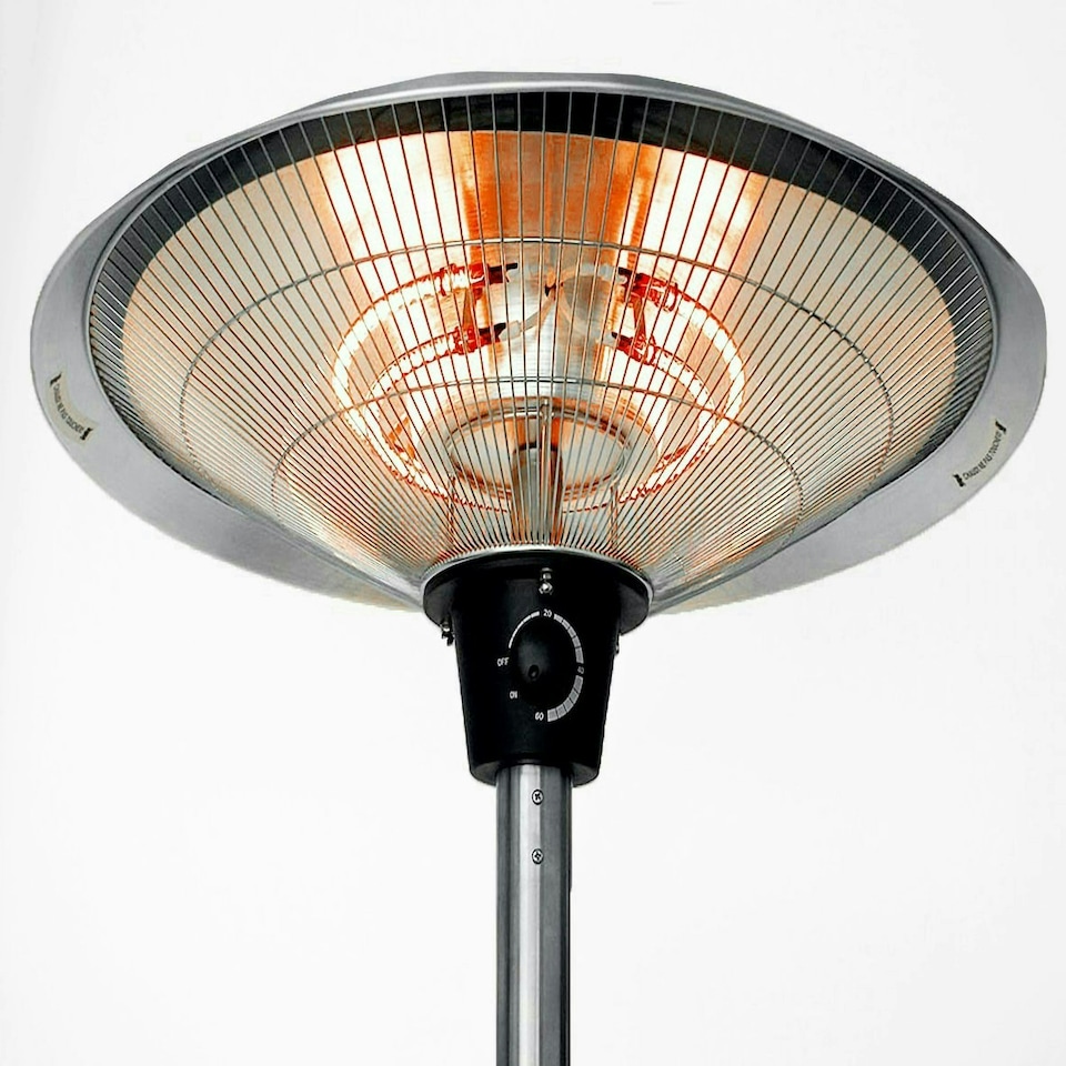 image 1 of Free Standing Halogen Patio Heater Silver 2.1kW IP44