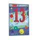 image 2 of Simon Elvin 13th Birthday Greetings Card (Pack of 6) - Blue/Purple/Red - One Size