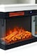 image 3 of Living and Home Electric Fireplace TV Stand with Glass Door Closed Storage, Remote Control, White