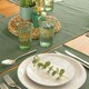 image 5 of Nicola Spring 7pc Cotton Fabric Placemats & Table Runner Set - Green