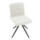 image 2 of Living and Home Set of 2 Plush Breakfast Stools, White
