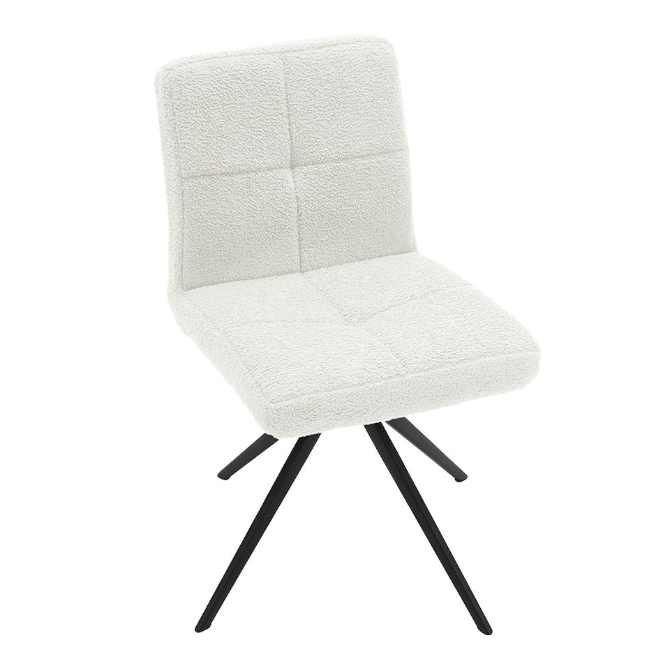 image 1 of Living and Home Set of 2 Plush Breakfast Stools, White