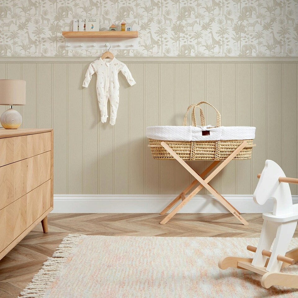 image 1 of Vintage Explorer Panel Wallpaper in Neutral with Neutral Panel Multi