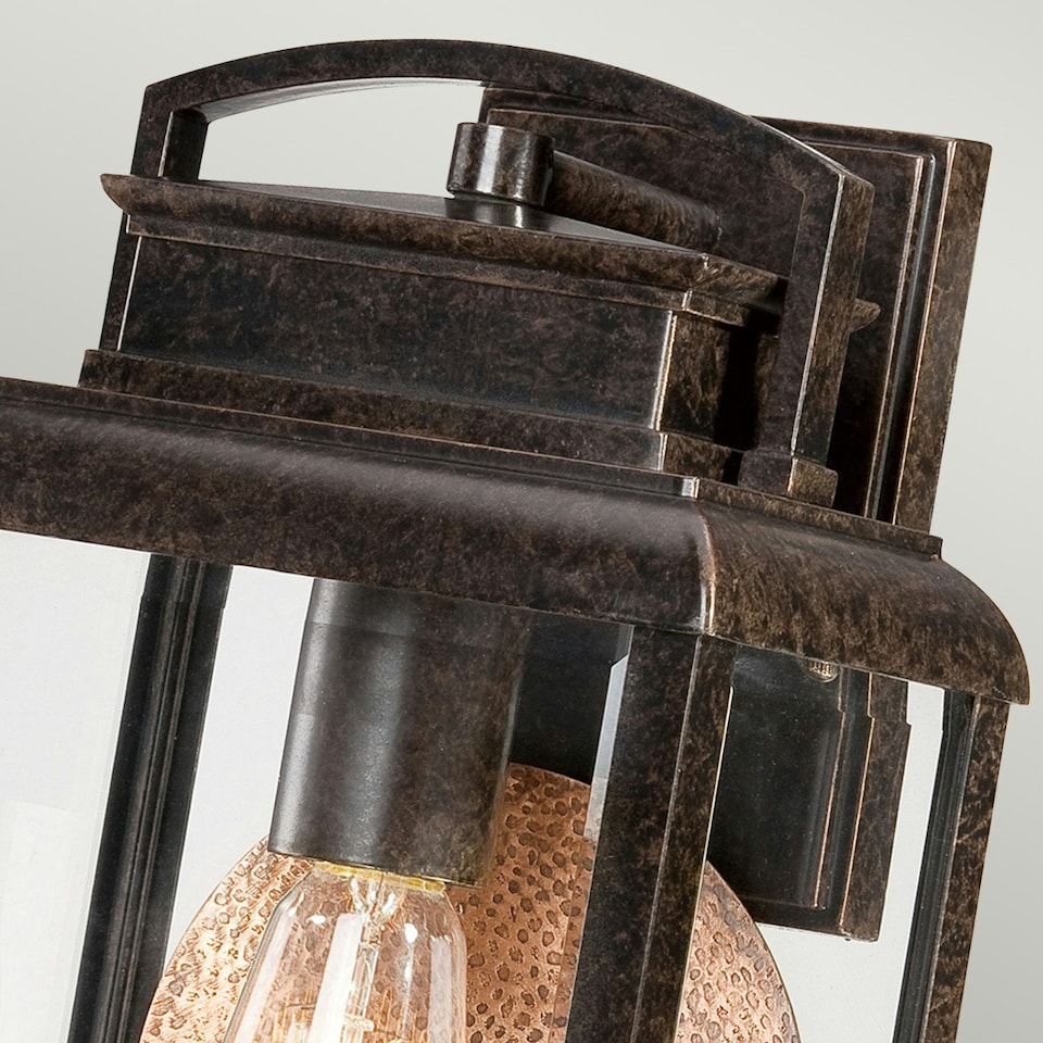 image 1 of Byron 1 Light Outdoor Medium Wall Lantern Light Imperial Bronze IP44, E27