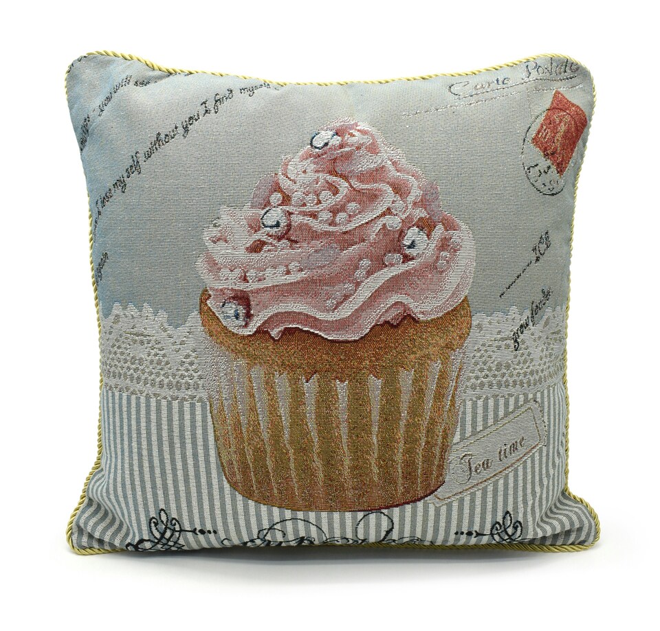image 1 of Tapestry Filled Scatter Cushion - 43cm x 43cm | Multi | Cupcake