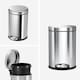 image 2 of Simplehuman 4.5L Round Bathroom Pedal Bin, Polished Steel