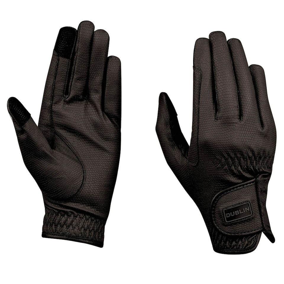 image 1 of Dublin Touch Screen Everyday Riding Gloves - Black - XS | Black | XS
