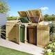image 8 of Rowlinson Premier Shiplap Triple Bin Store