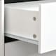 image 8 of HOMCOM Bedside Table, Bedside Cabinet with 2 Drawers, Side End Table with Pine Wood Legs for Bedroom Living Room, White | White