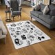 image 2 of Game doodles (Rug) Black | XL: 160x230cm