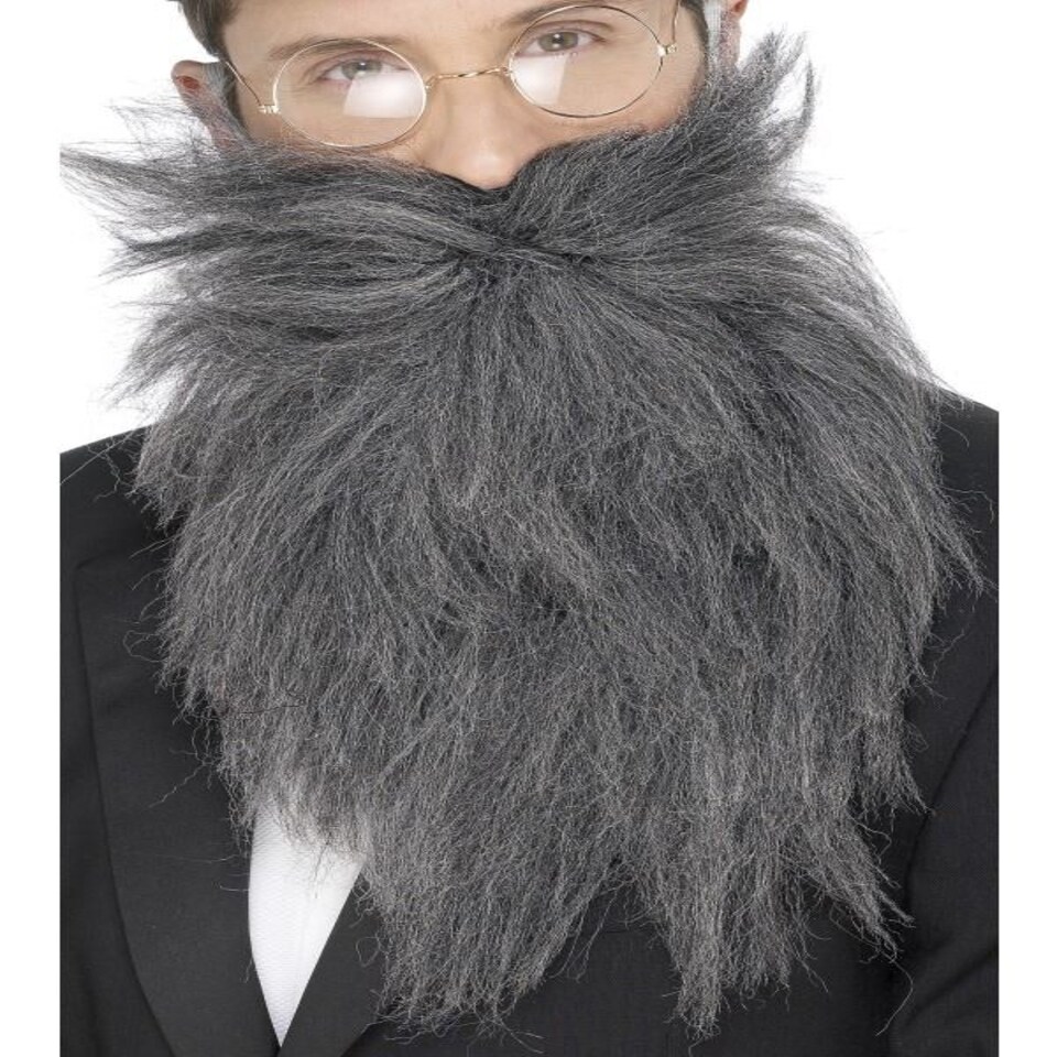 Long Beard & Tash - Grey - 22834 One Size
