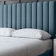 image 3 of Evangeline Divan Bed with Upholstered Headboard - Blue - Small Double / 4ft