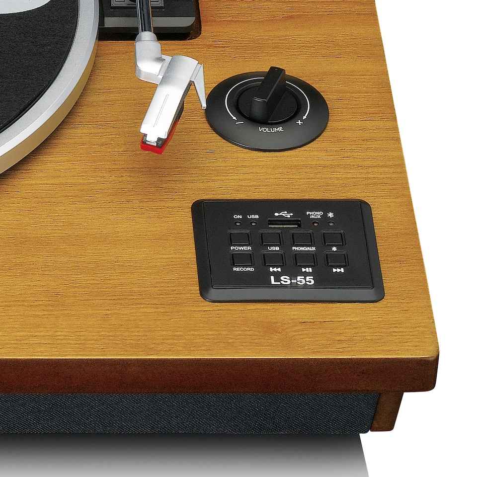 image 1 of LENCO LS-55WA UK - Turntable with Bluetooth, USB MP3 encoder, speakers - Wood