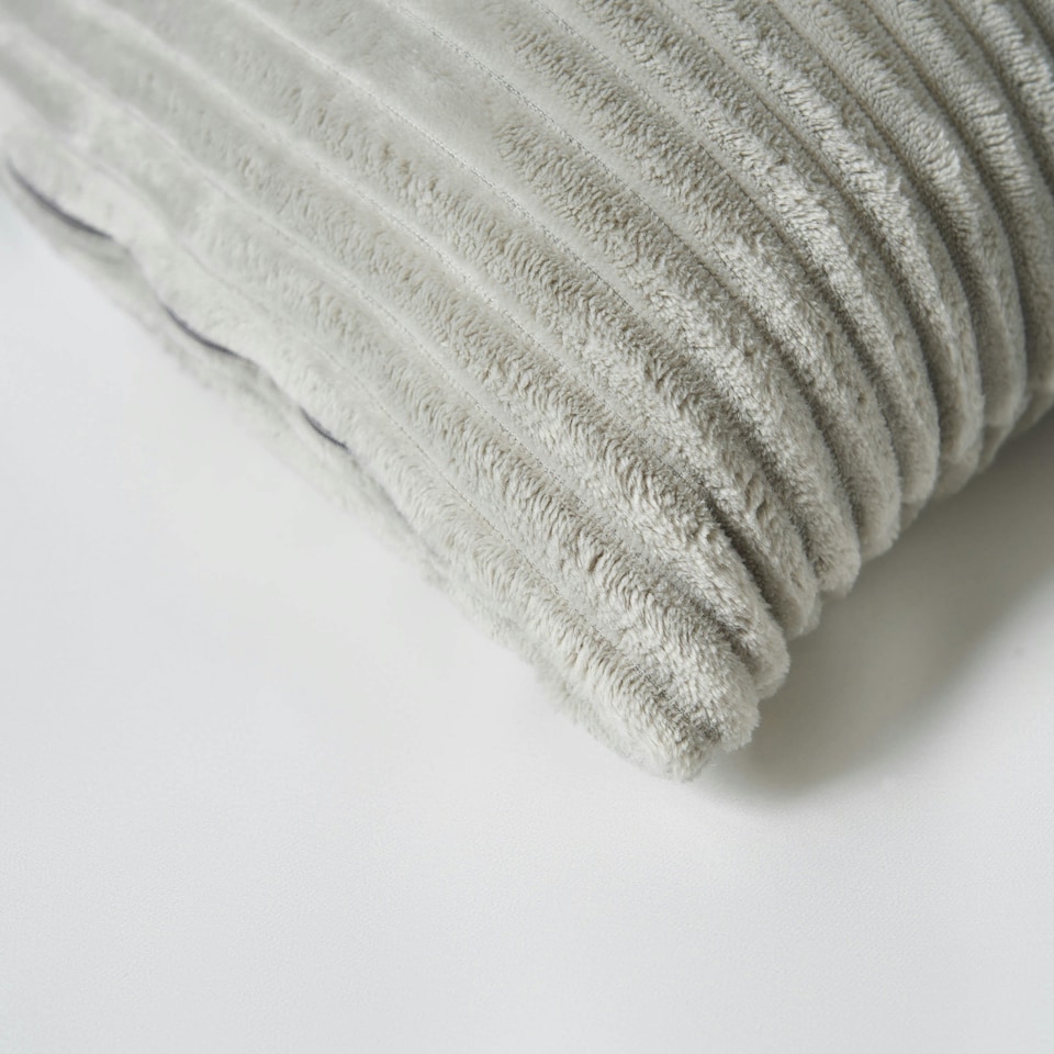 image 1 of BHS Luxury Ribbon Velvet Cushion, Silver