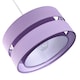 image 3 of Contemporary Quality Lilac Linen Fabric Triple Tier Ceiling Pendant Light Shade | Purple