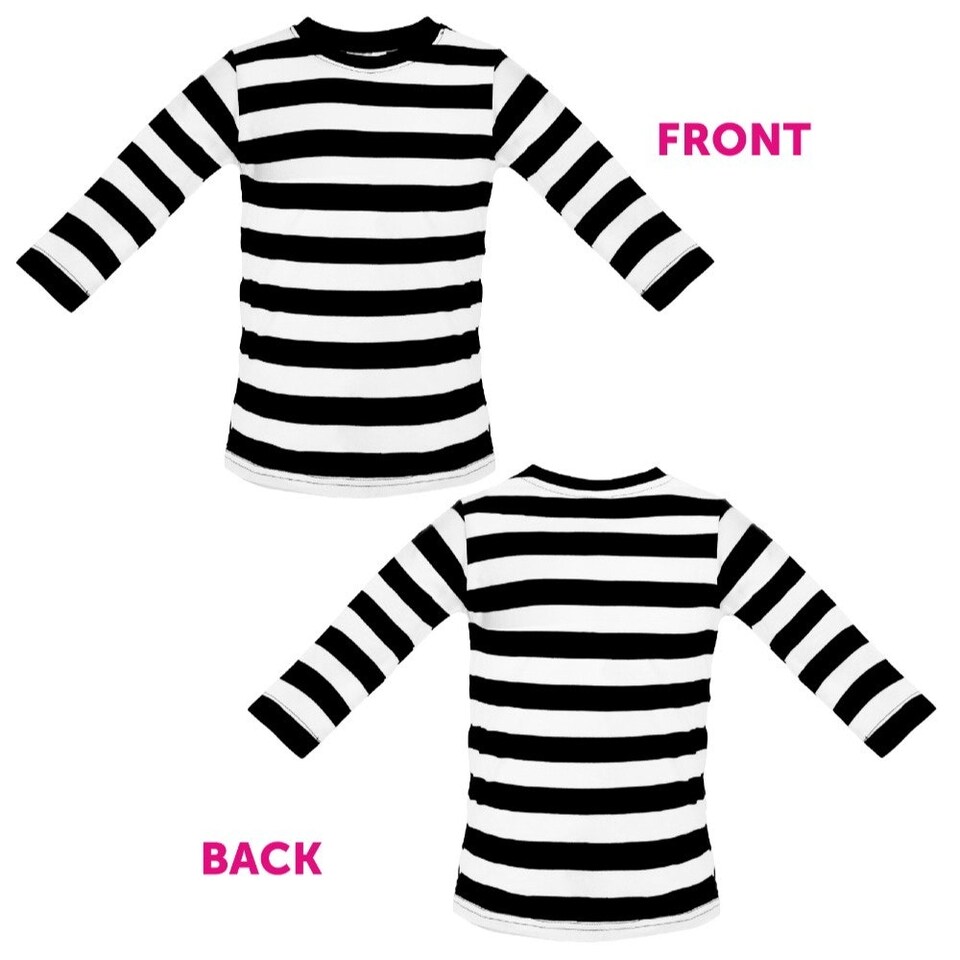 image 1 of Storybook Burglar Costume - Long Sleeve Top, Mask & Bag Black | 2XL