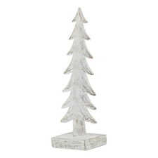 Medium Snowy Forest Tree Sculpture - Resin - L7 x W8 x H24 cm - White