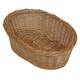 image 1 of Small Oval Wicker Tray | Brown | Brown | Small
